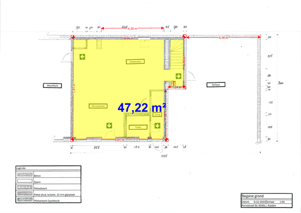 Plattegrond - Parrestraat, 6245 LJ Eijsden - Begane grond Parrestraat 20a.png